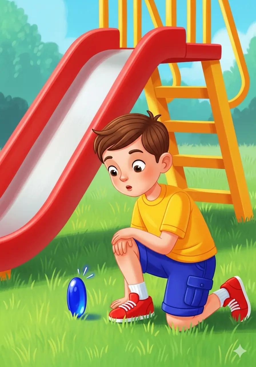 Cover illustration for the personalized storybook The Blue Stone