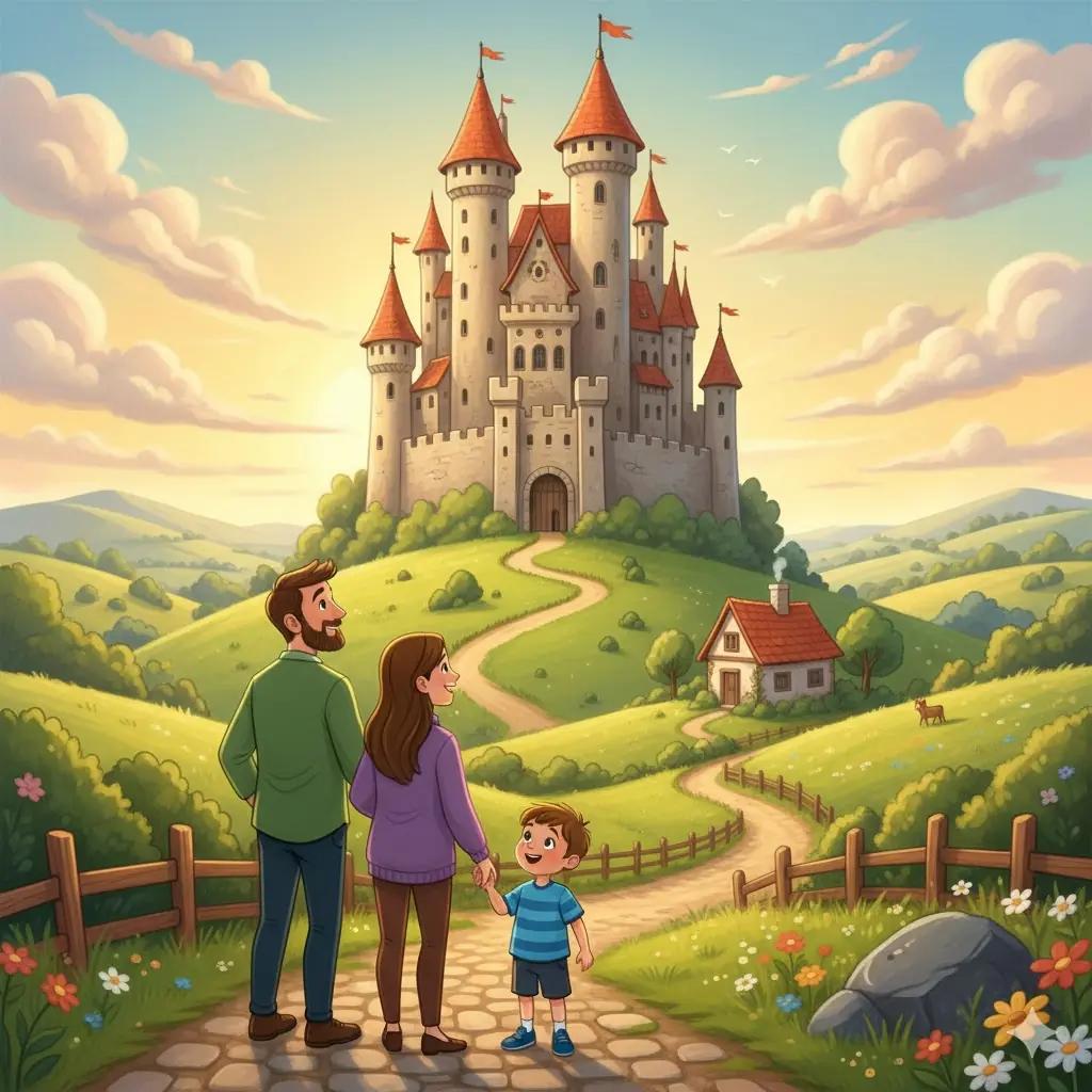 Cover illustration for the personalized storybook Castle Adventure
