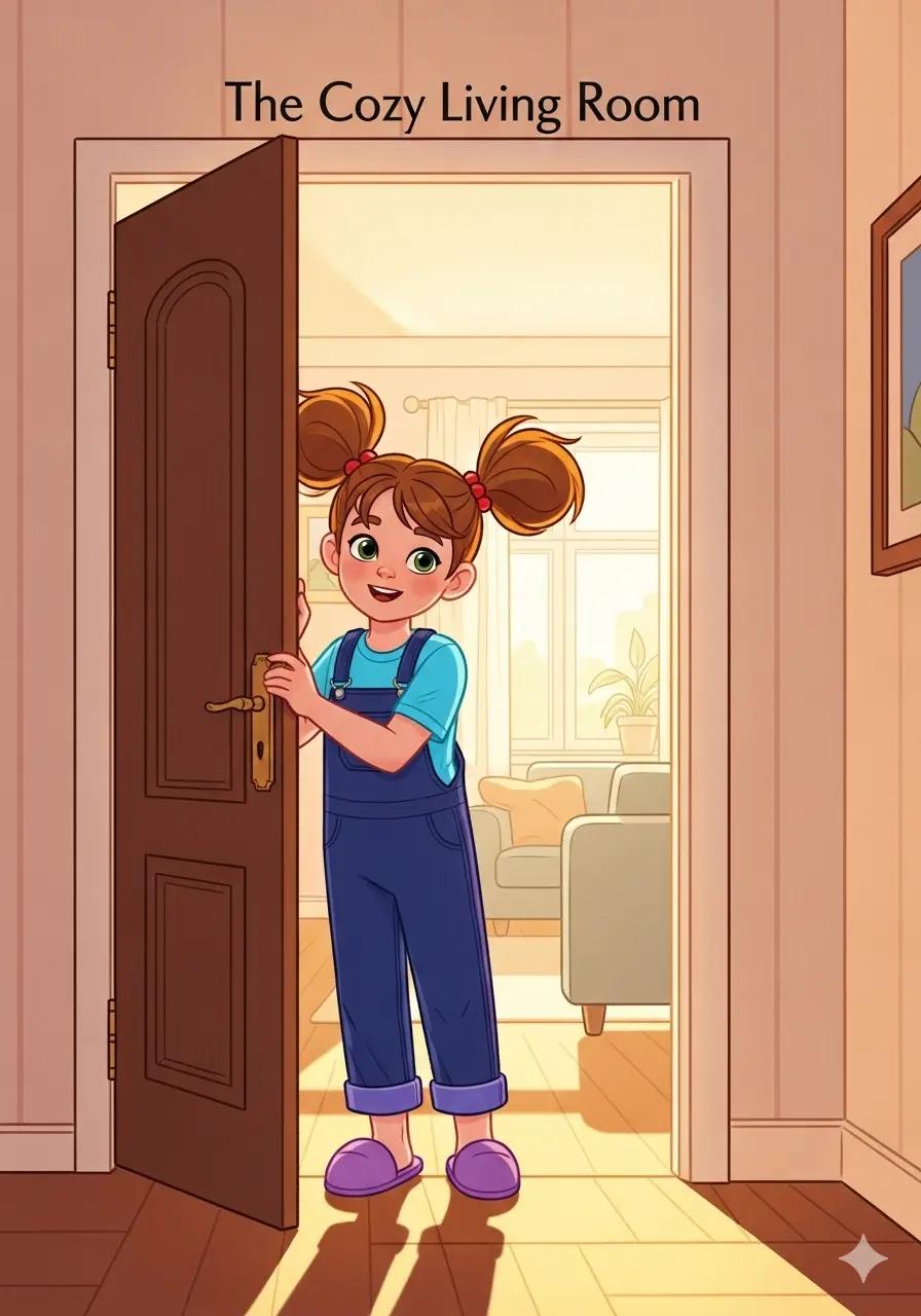 Cover illustration for the personalized storybook The Polite Little Girl