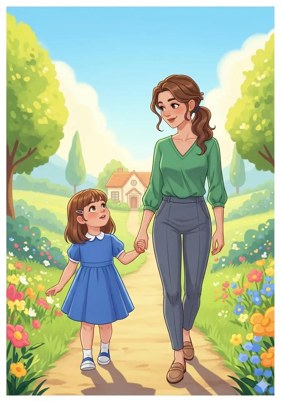 Cover illustration for the personalized storybook A Visit to Auntie Lila