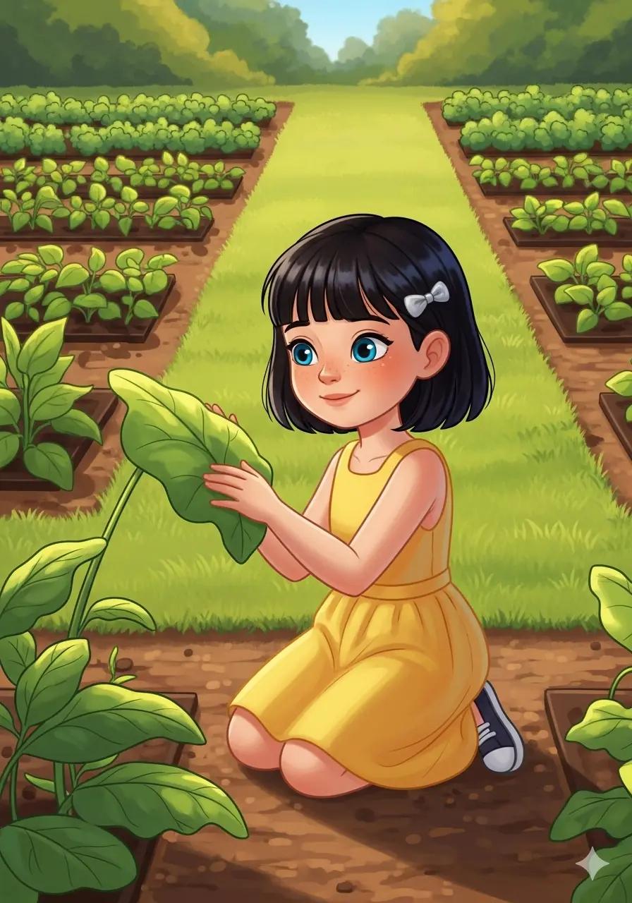 Cover illustration for the personalized storybook The Little Flower's Smile