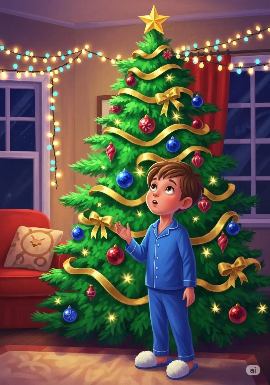 Cover illustration for the personalized storybook The Night Song