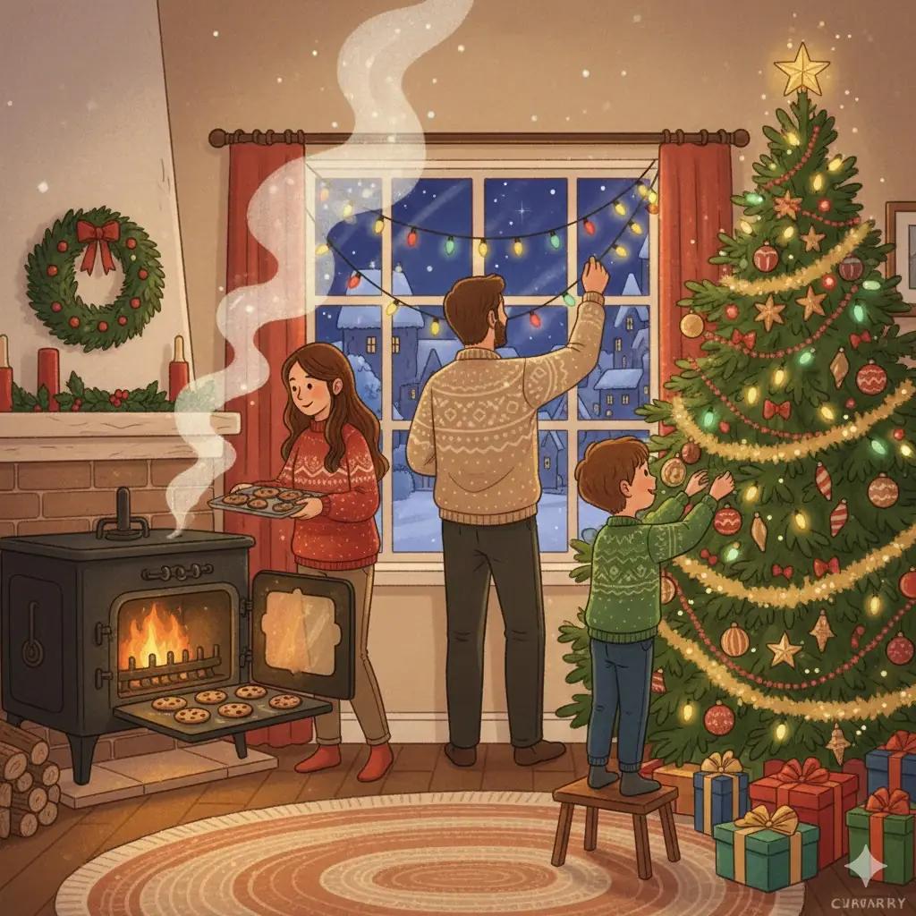 Cover illustration for the personalized storybook The Christmas Miracle