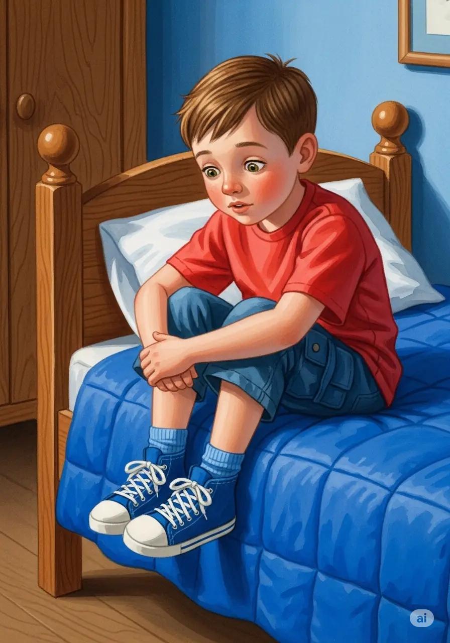 Cover illustration for the personalized storybook The Monster Who Wasn't Scary