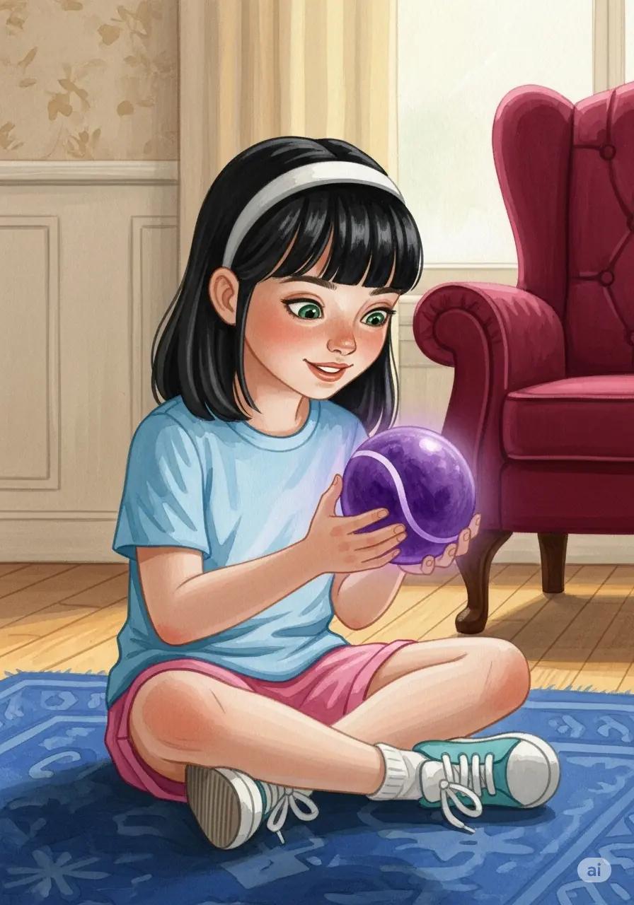 Cover illustration for the personalized storybook The Purple Wishing Crystal