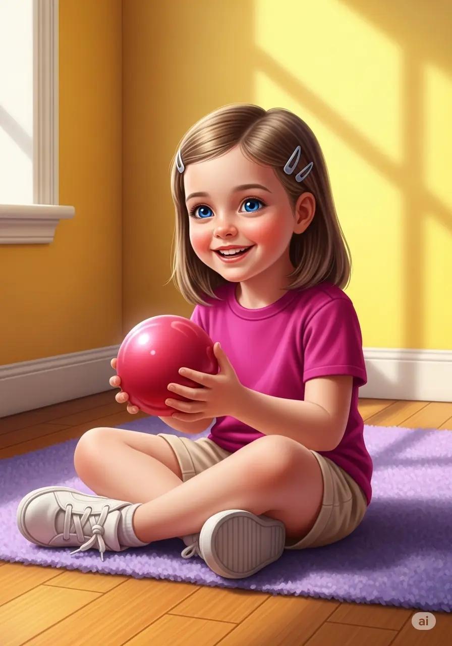Cover illustration for the personalized storybook Red Ball