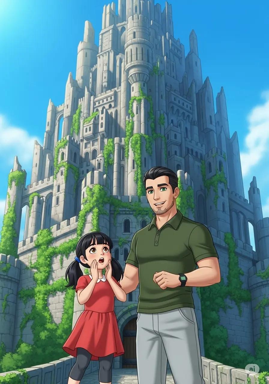 Cover illustration for the personalized storybook The Giant Castle