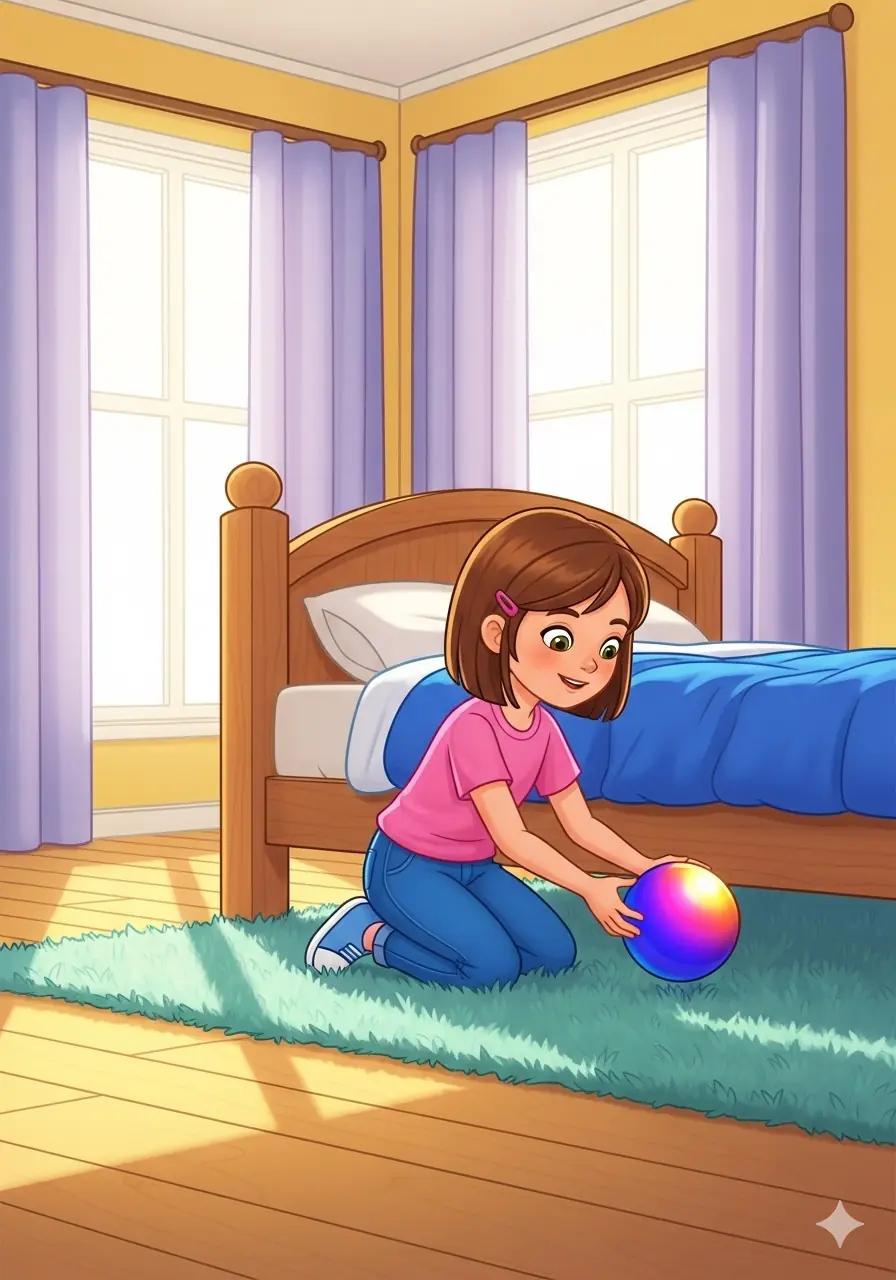 Cover illustration for the personalized storybook The Bouncy Ball