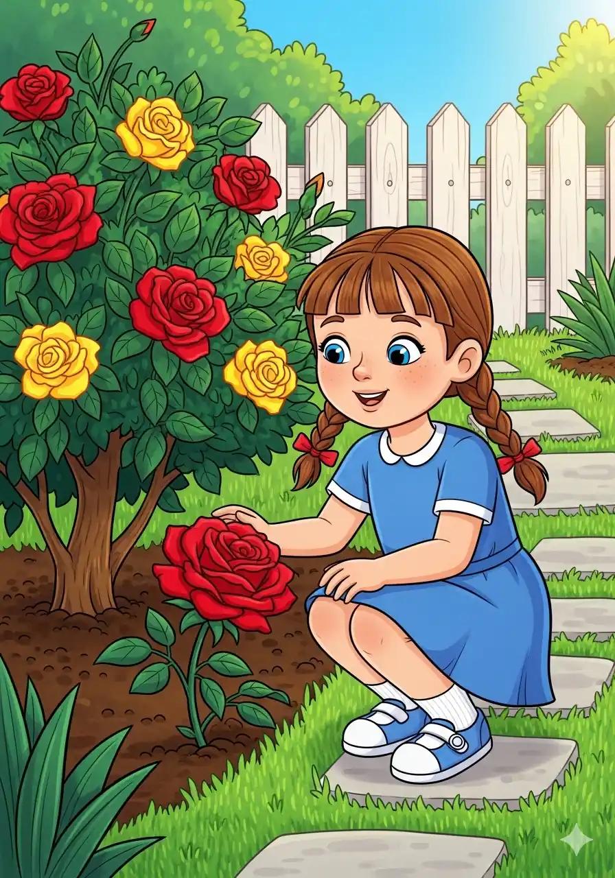 Cover illustration for the personalized storybook The Kindest Flower