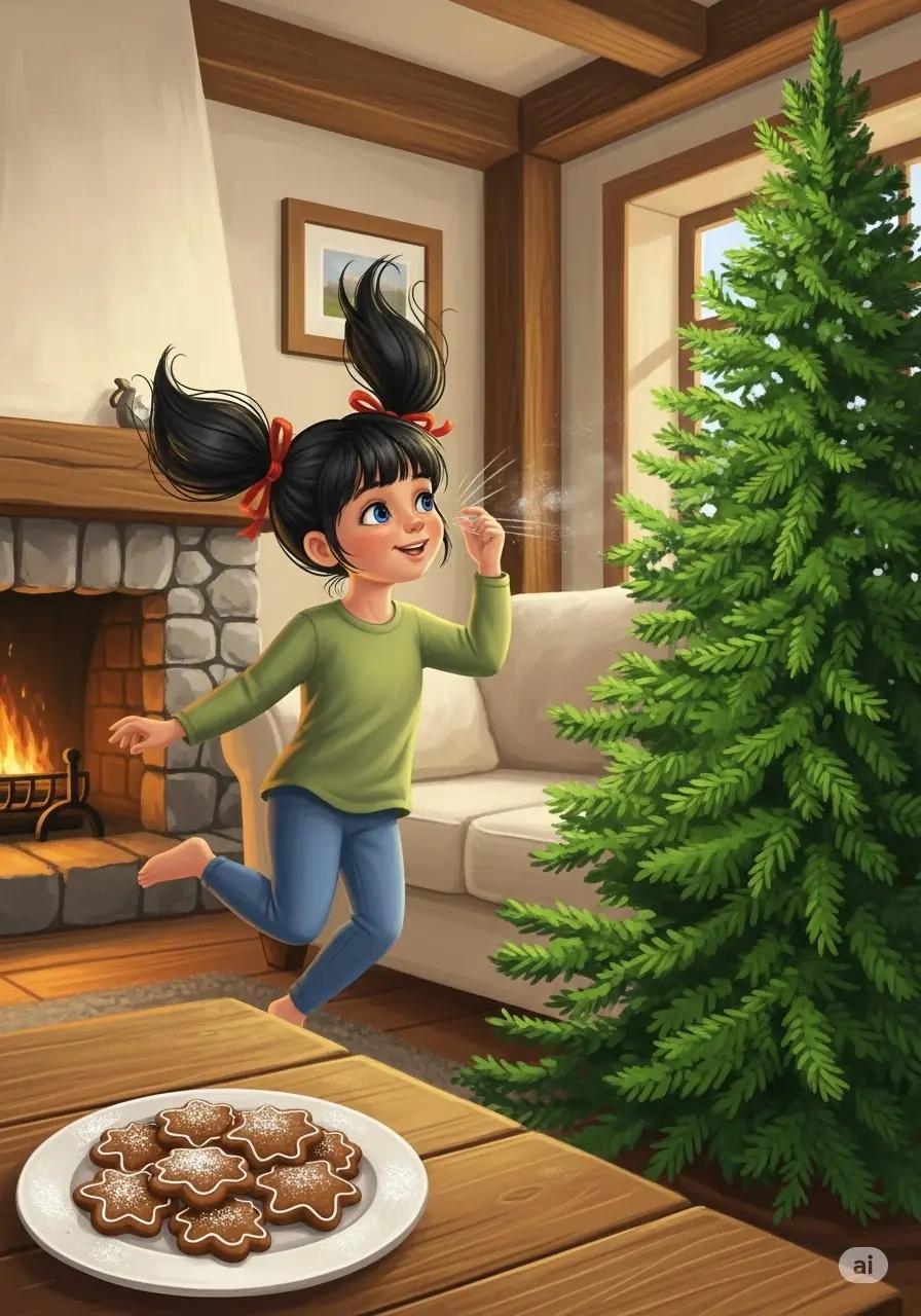 Cover illustration for the personalized storybook The Secret of the Sparkling Tree