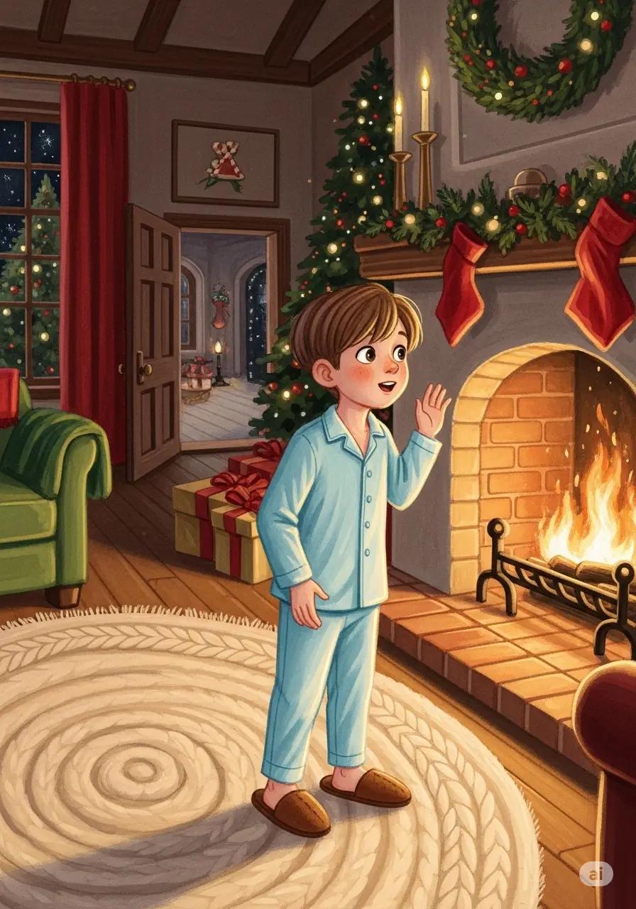 Cover illustration for the personalized storybook The Best Christmas Wait