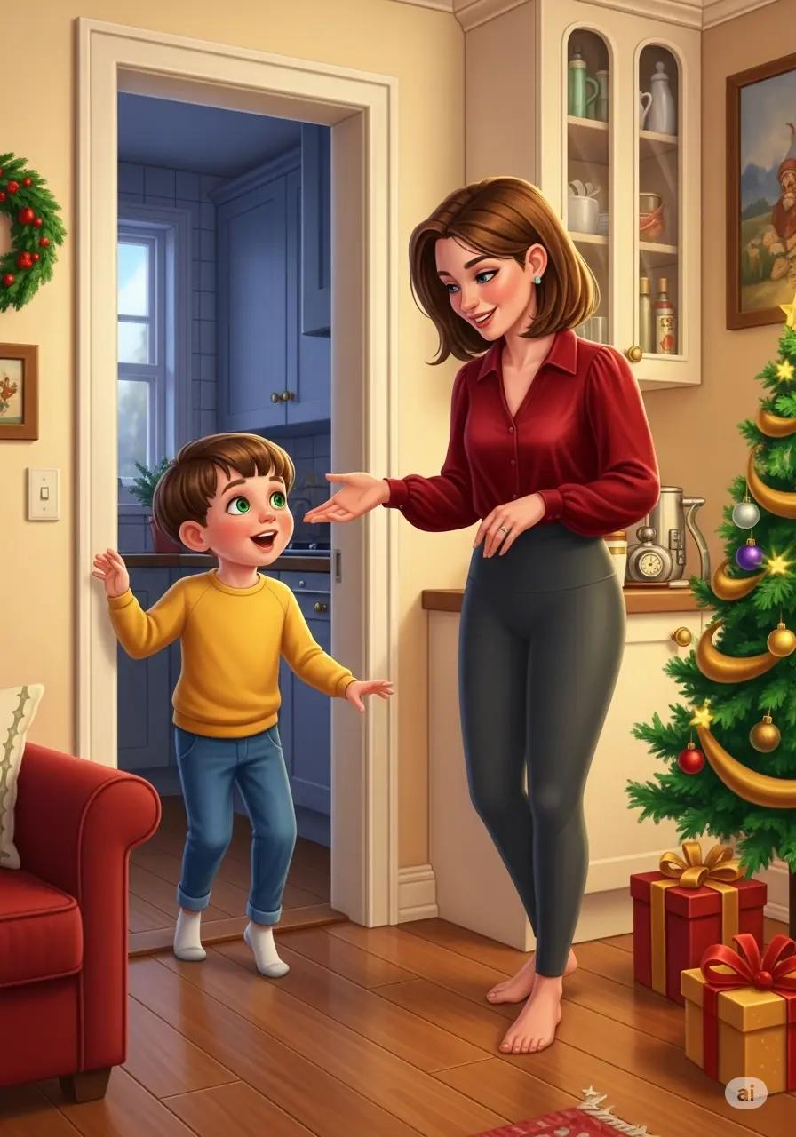 Cover illustration for the personalized storybook Christmas Secret