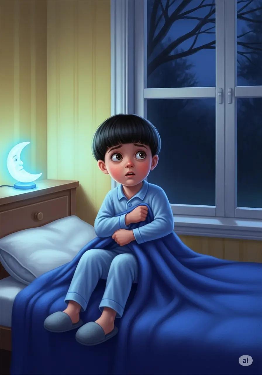 Cover illustration for the personalized storybook The Night Noise
