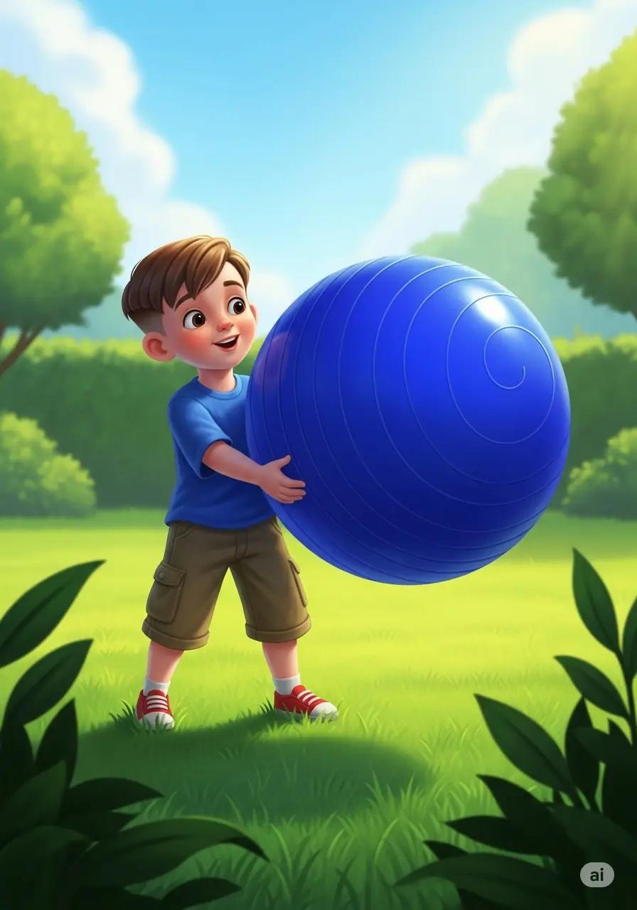 Cover illustration for the personalized storybook The Ball and the Gift of Sharing