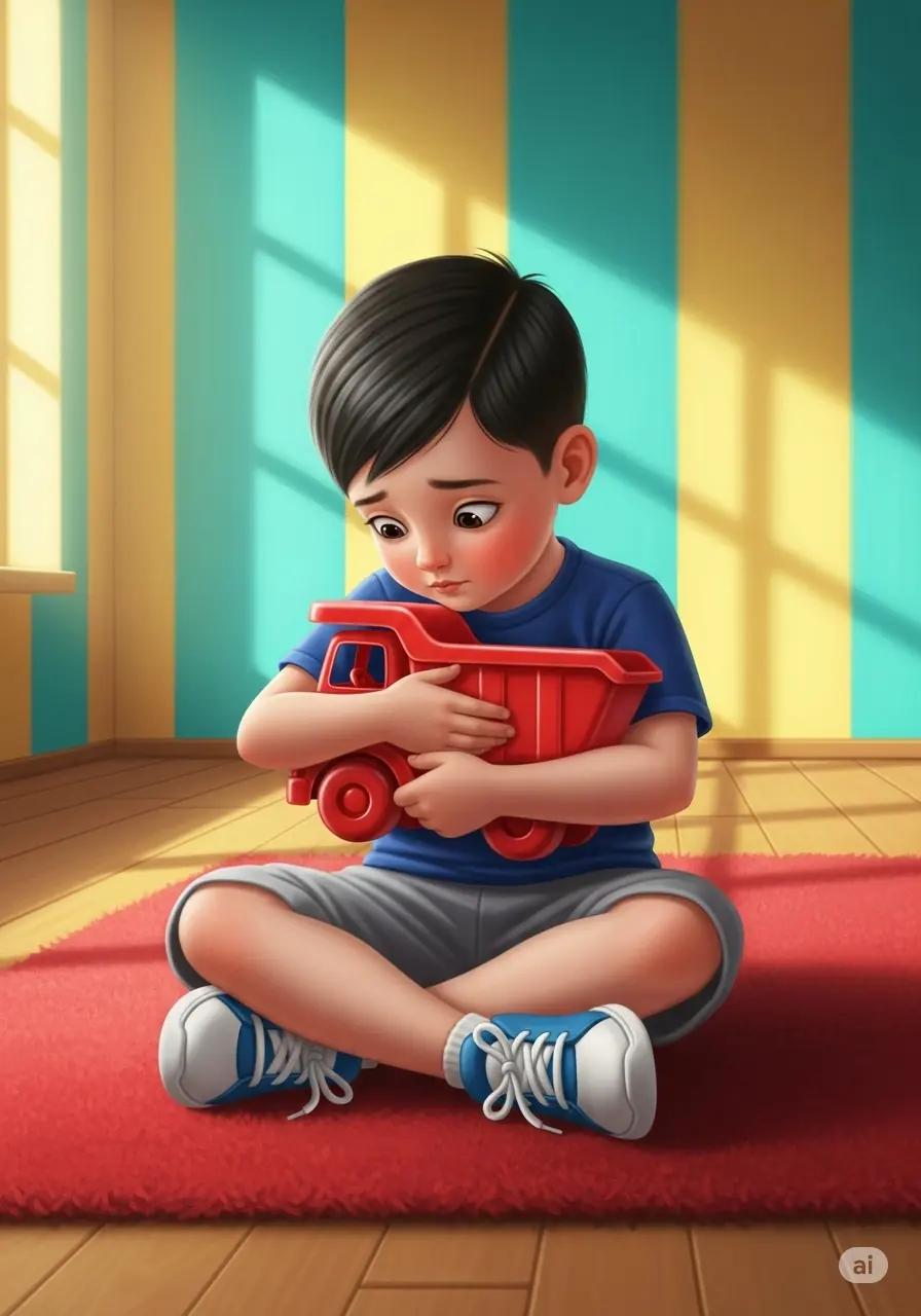 Cover illustration for the personalized storybook Big Red Truck