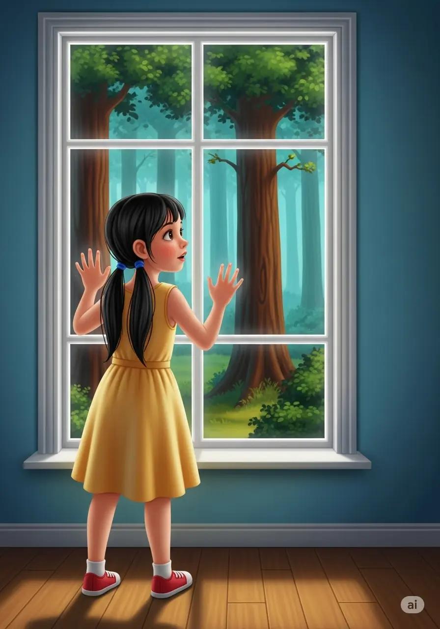 Cover illustration for the personalized storybook The Girl Who Met a Gentle Dragon