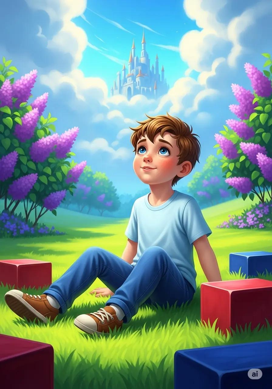 Cover illustration for the personalized storybook The Big Castle