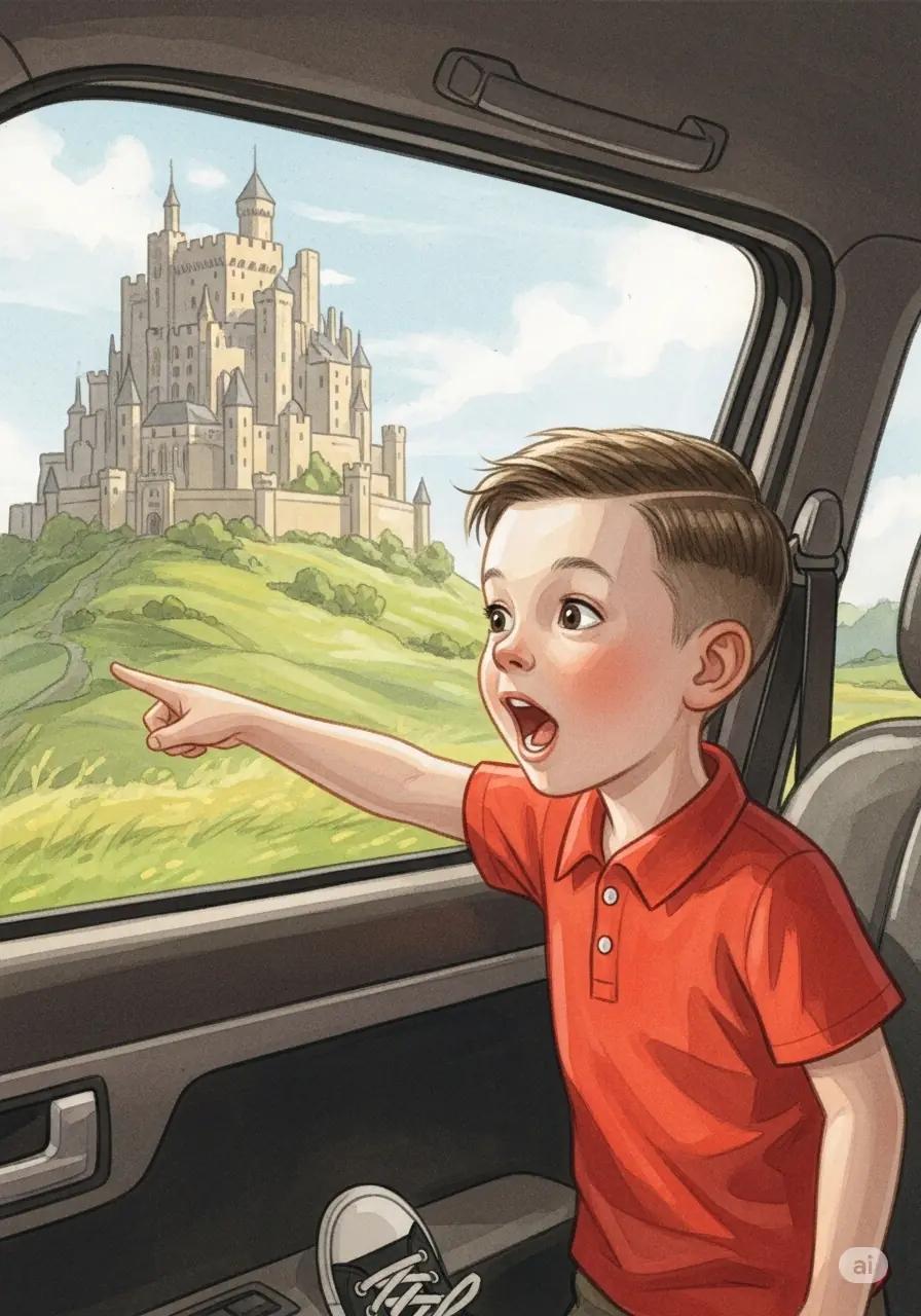 Cover illustration for the personalized storybook The Huge Castle