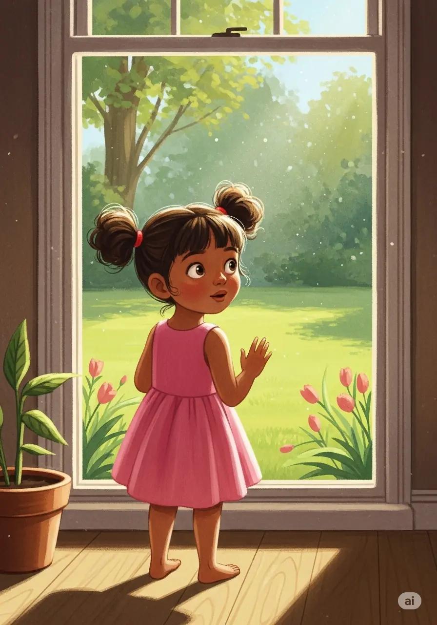 Cover illustration for the personalized storybook The Polite Little Cloud